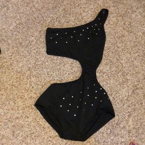 Bedazzled bodysuit from point out pole